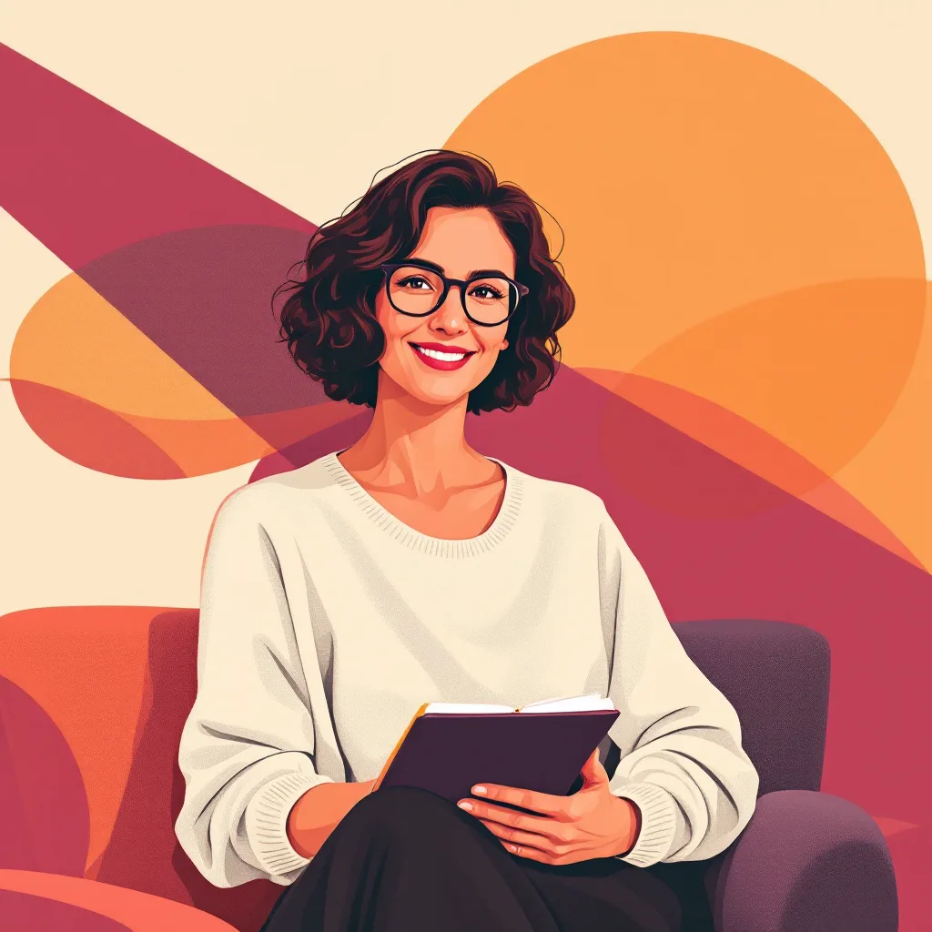 Illustrated portrait of Marta Ellison, executive coach